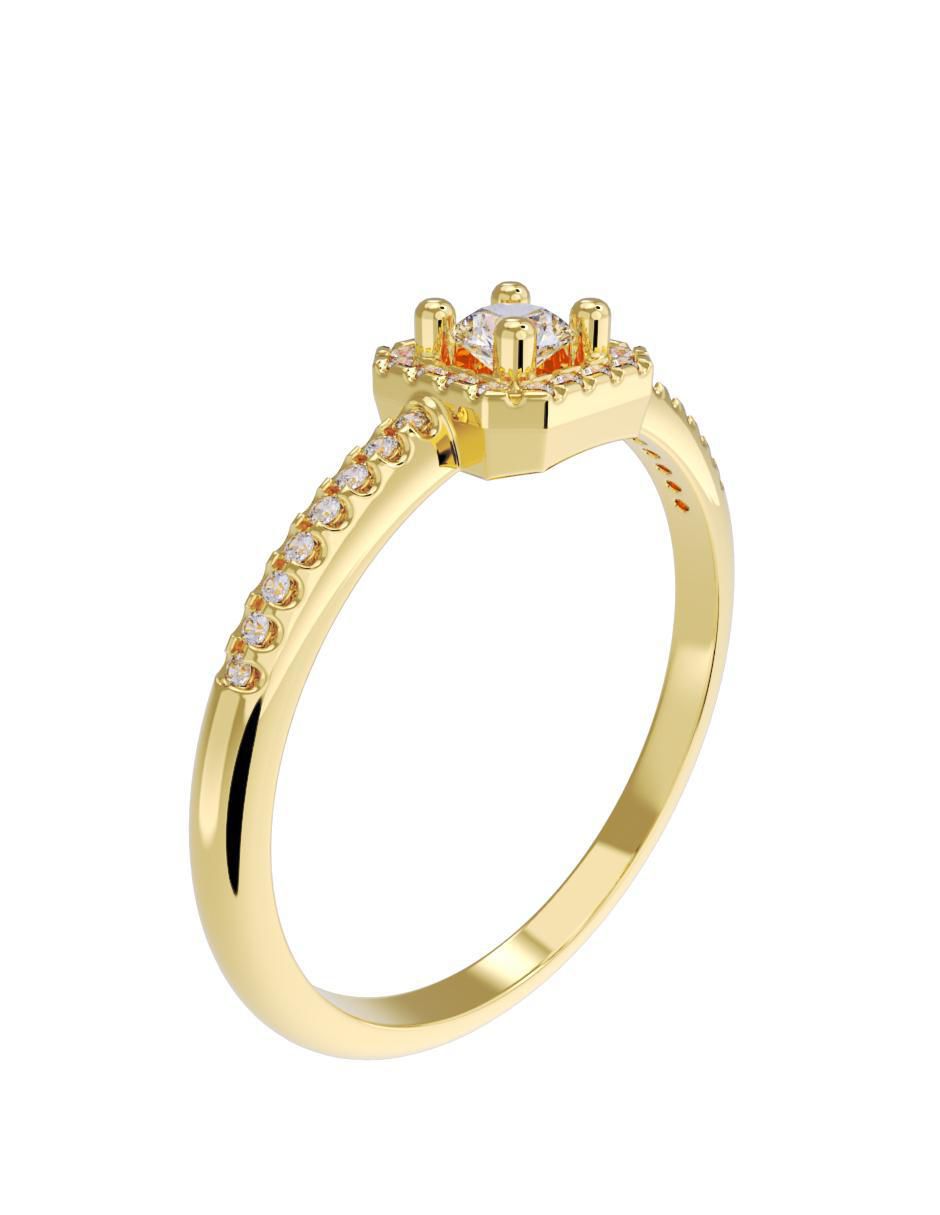 Anillo de compromiso "de" oro 14 k fonelli diamantes fonelli diamante