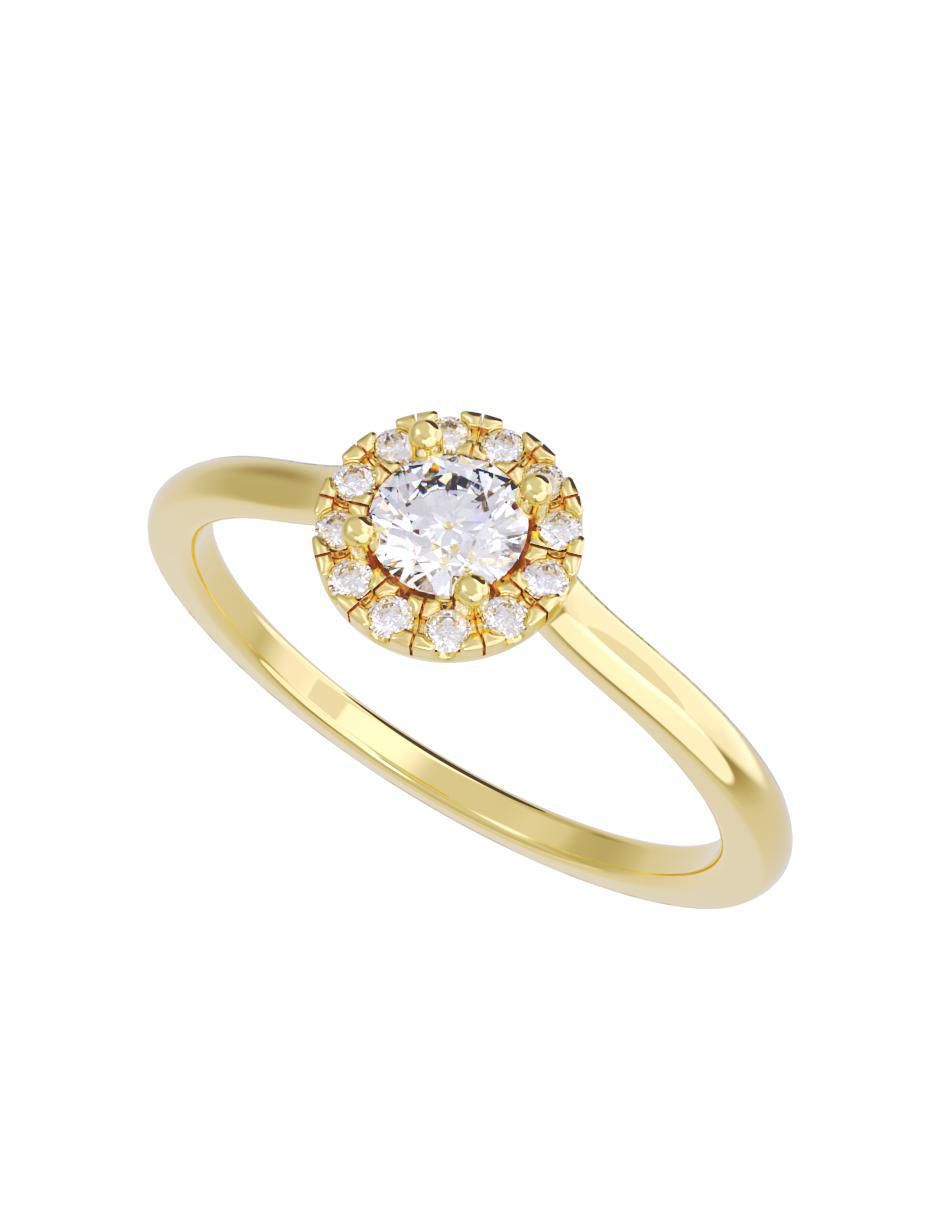 Anillo de compromiso "de" oro 14 k fonelli diamantes fonelli diamante