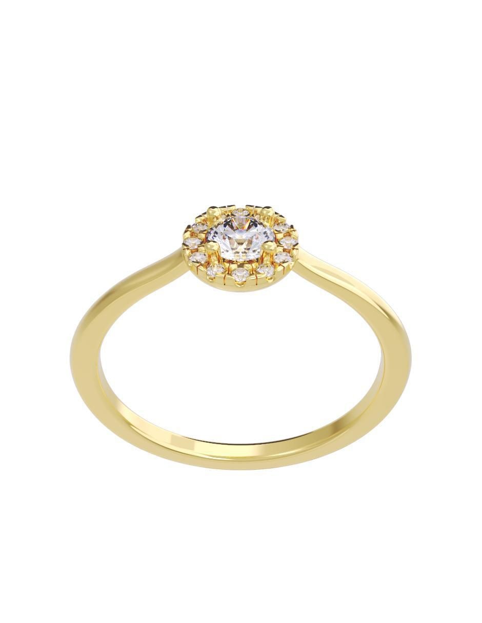 Anillo de compromiso "de" oro 14 k fonelli diamantes fonelli diamante