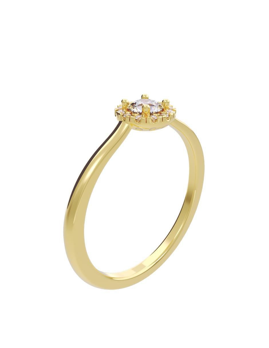 Anillo de compromiso "de" oro 14 k fonelli diamantes fonelli diamante