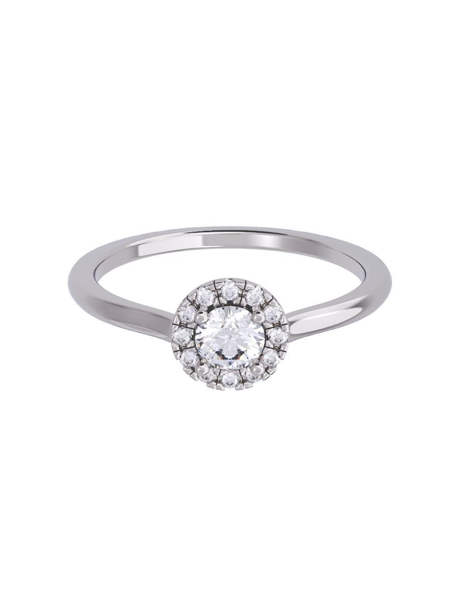 Anillo de compromiso de oro 14 K diamante Anillo de compromiso de oro 14 K diamante
