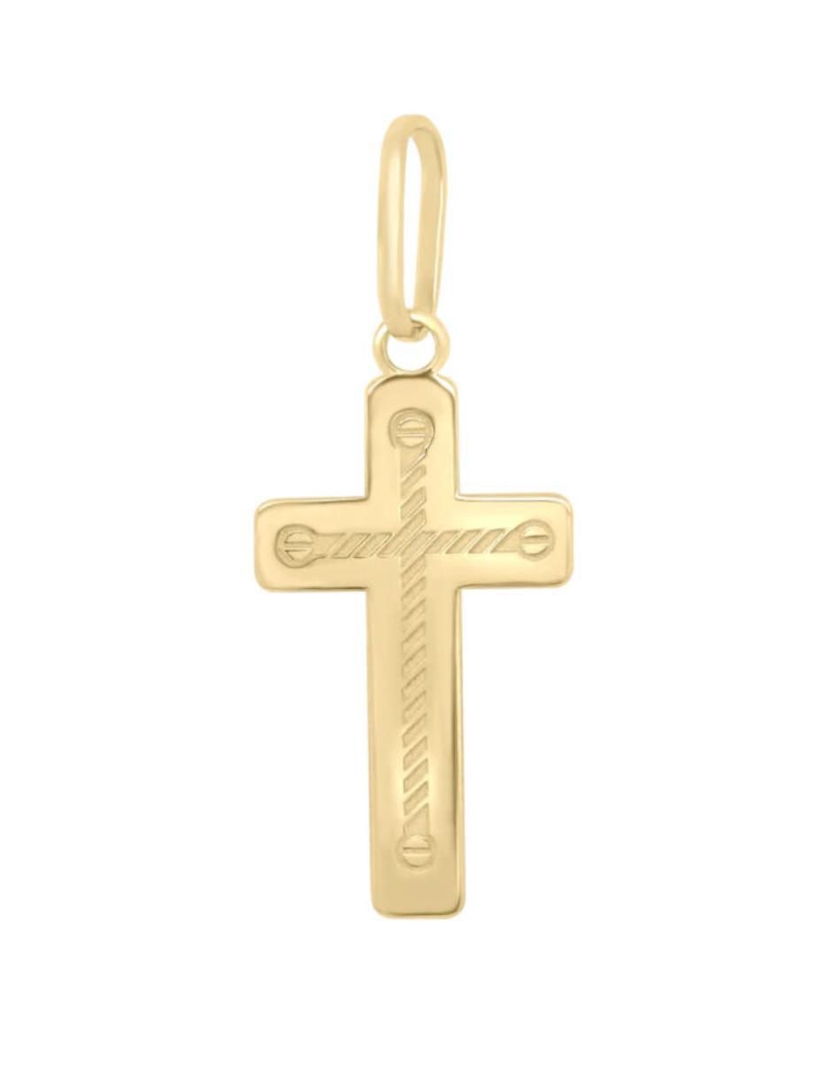 Dije de cruz Salvatore de oro 14 K Dije de cruz Salvatore de oro 14 K