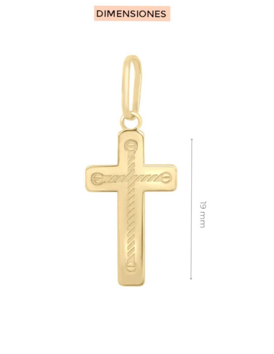 Dije de cruz Salvatore de oro 14 K 3