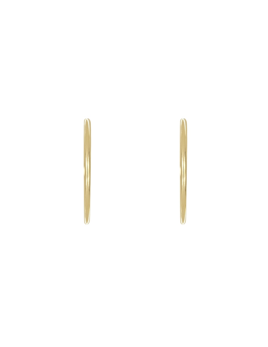 Arracadas de oro amarillo 14 k con acabado pulido 2