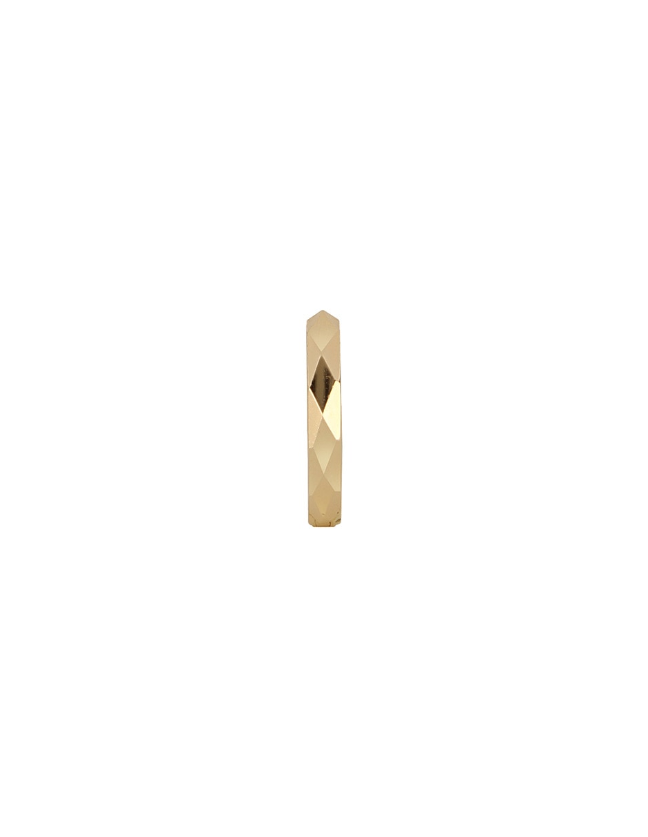 Aretes de aro circulares de oro amarillo 14 k con acabado pulido 3