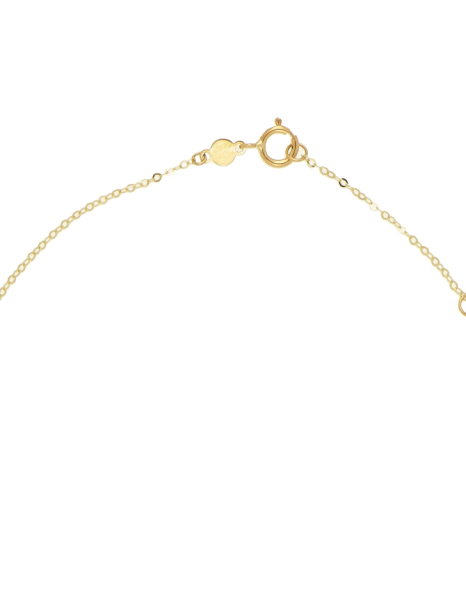 Collar de corazón de oro amarillo 14 K 4