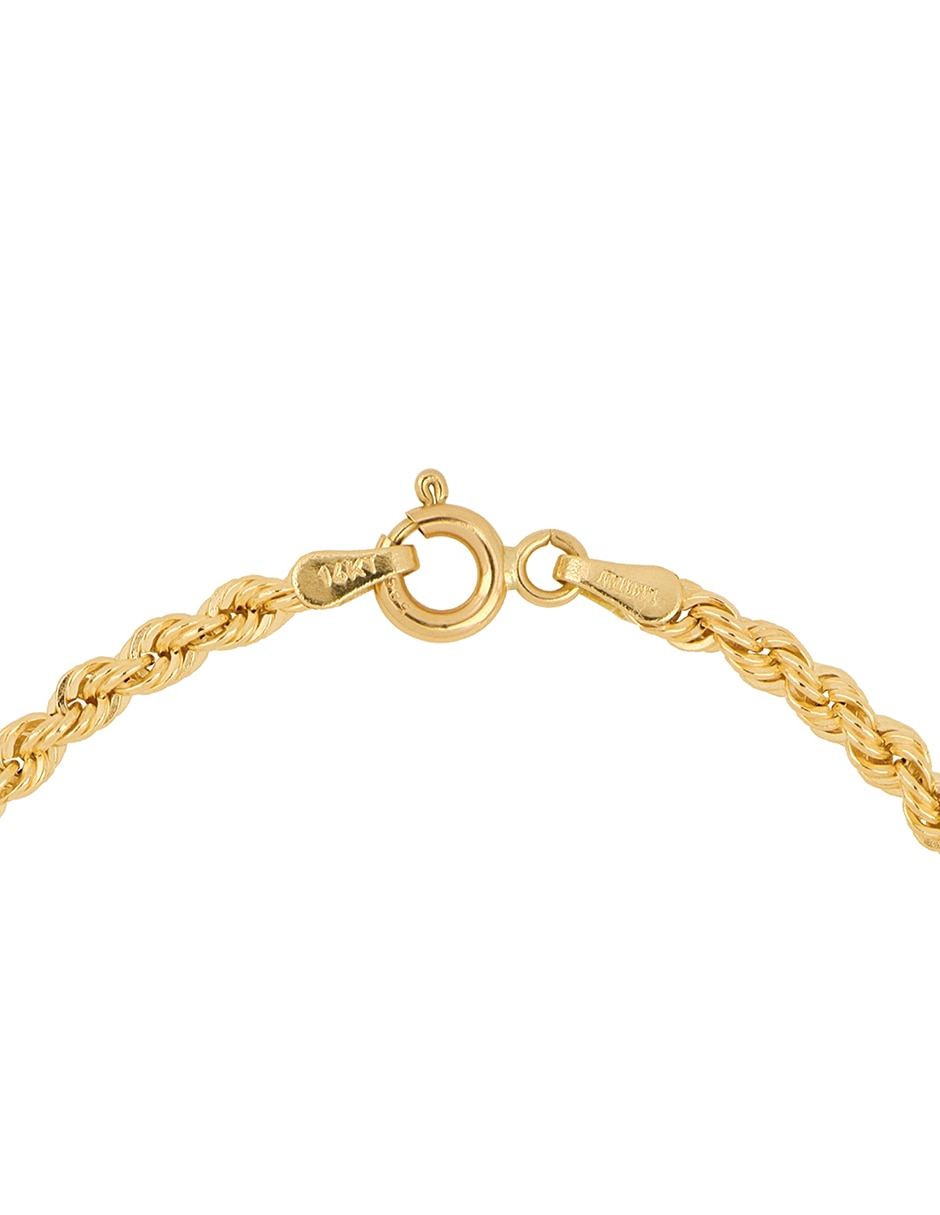 Pulsera de oro amarillo con 14 K acabado brillante 3