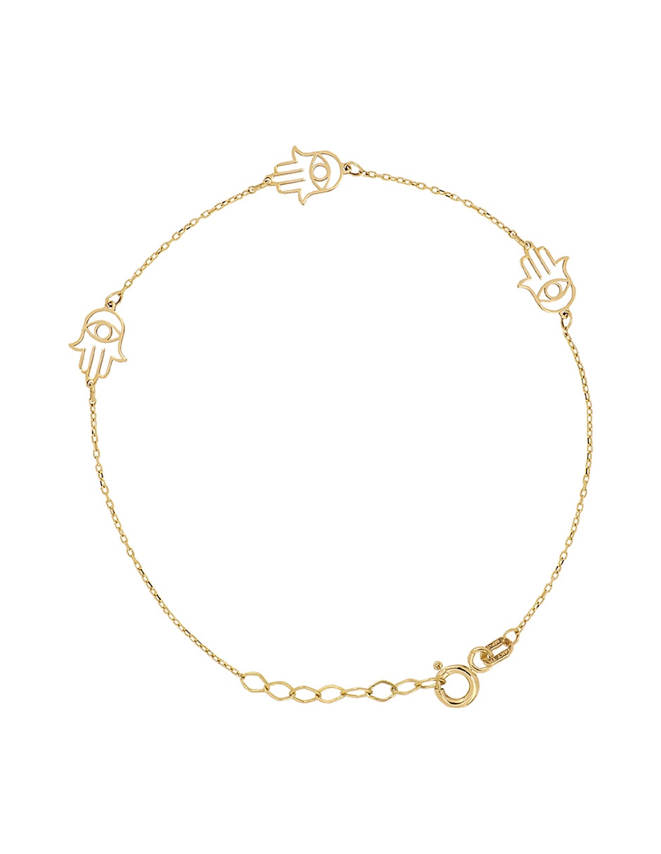 Pulsera de oro amarillo 14 k acabado pulido