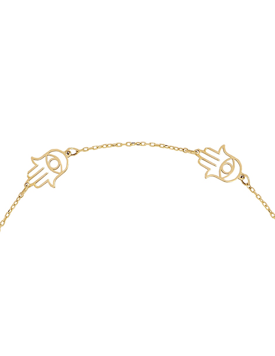 Pulsera de oro amarillo 14 k acabado pulido 2