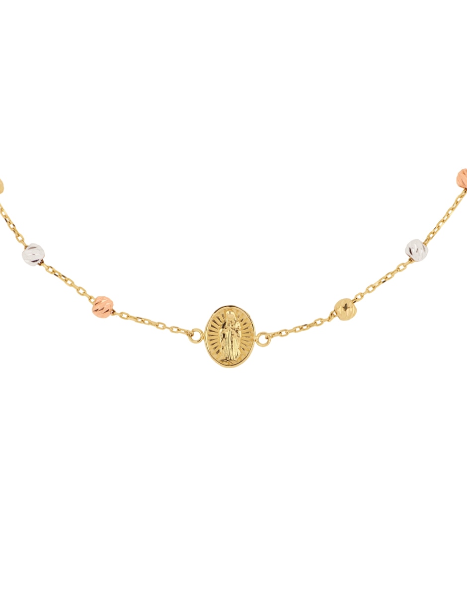 Pulsera de oro amarillo 14 k acabado brillante 2