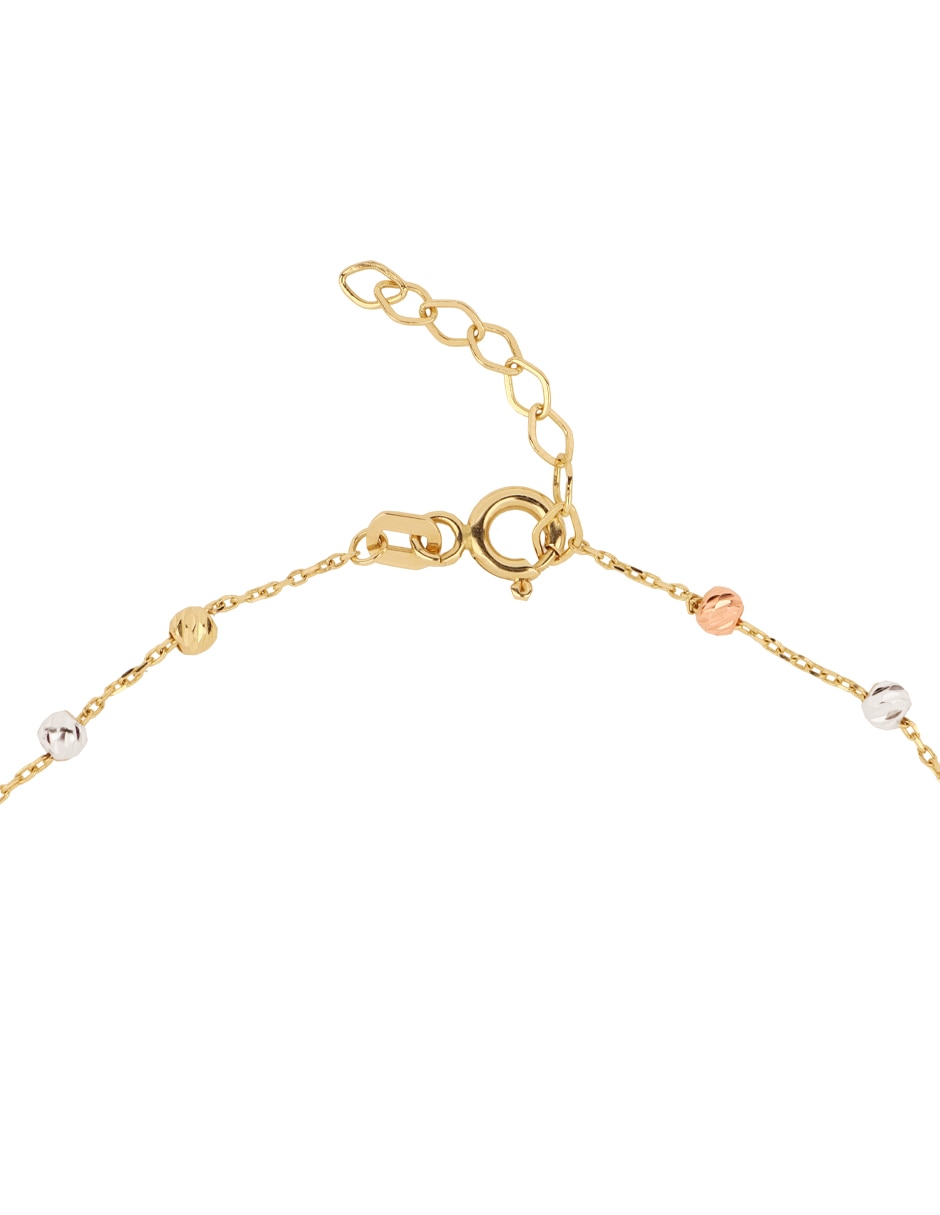 Pulsera de oro amarillo 14 k acabado brillante 3
