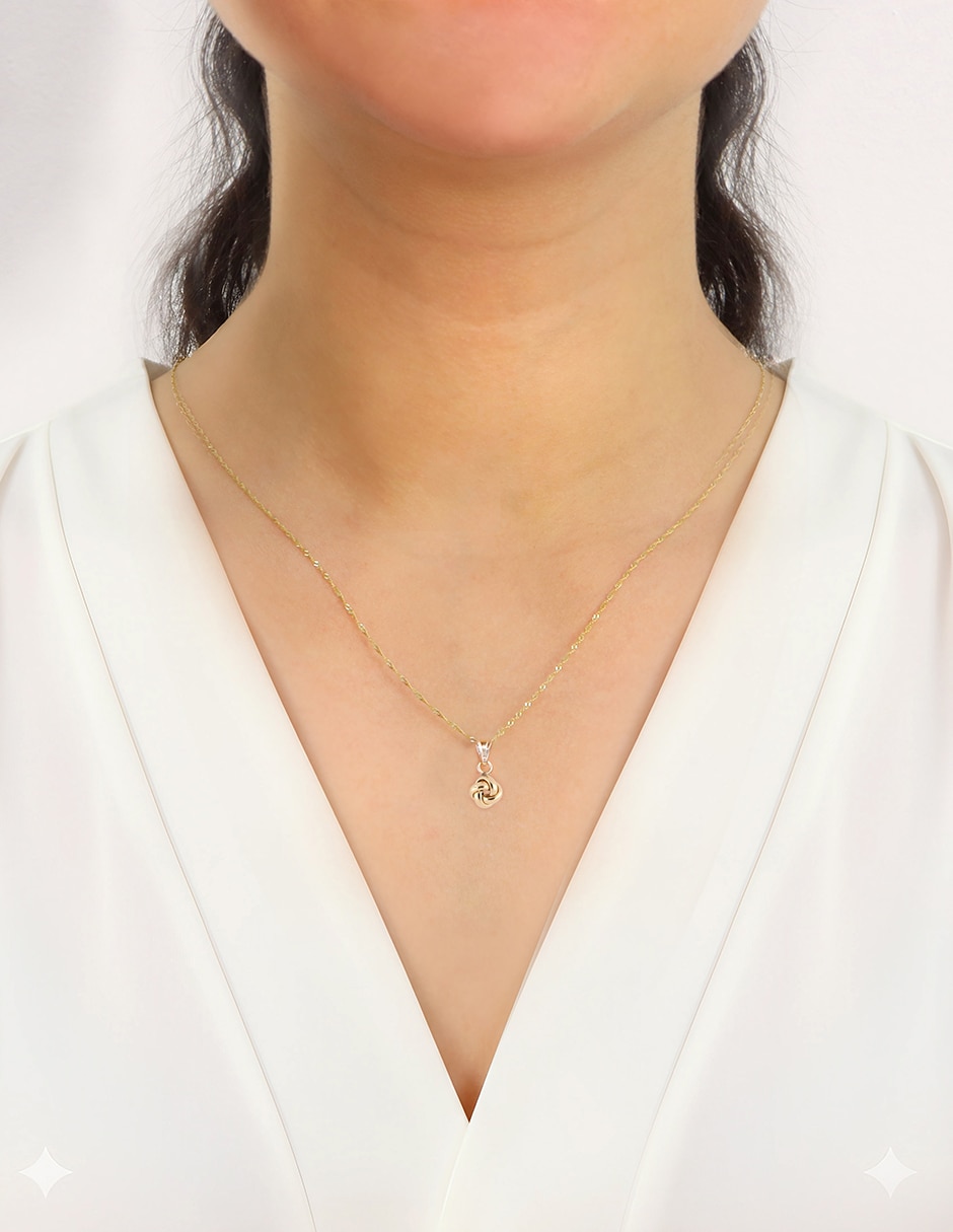 Dije de nudo de oro amarillo 14 K 4