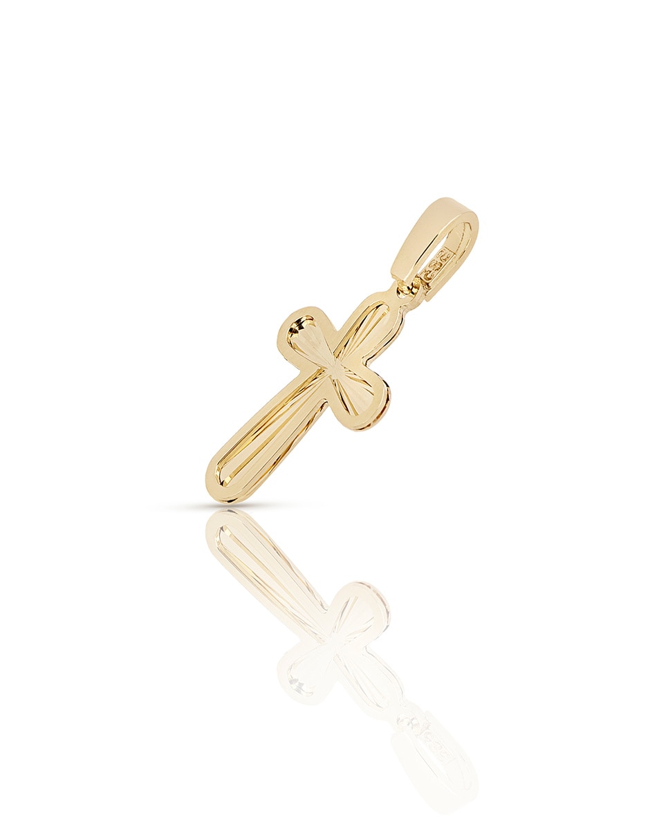 Dije de cruz de oro amarillo 14 K 3
