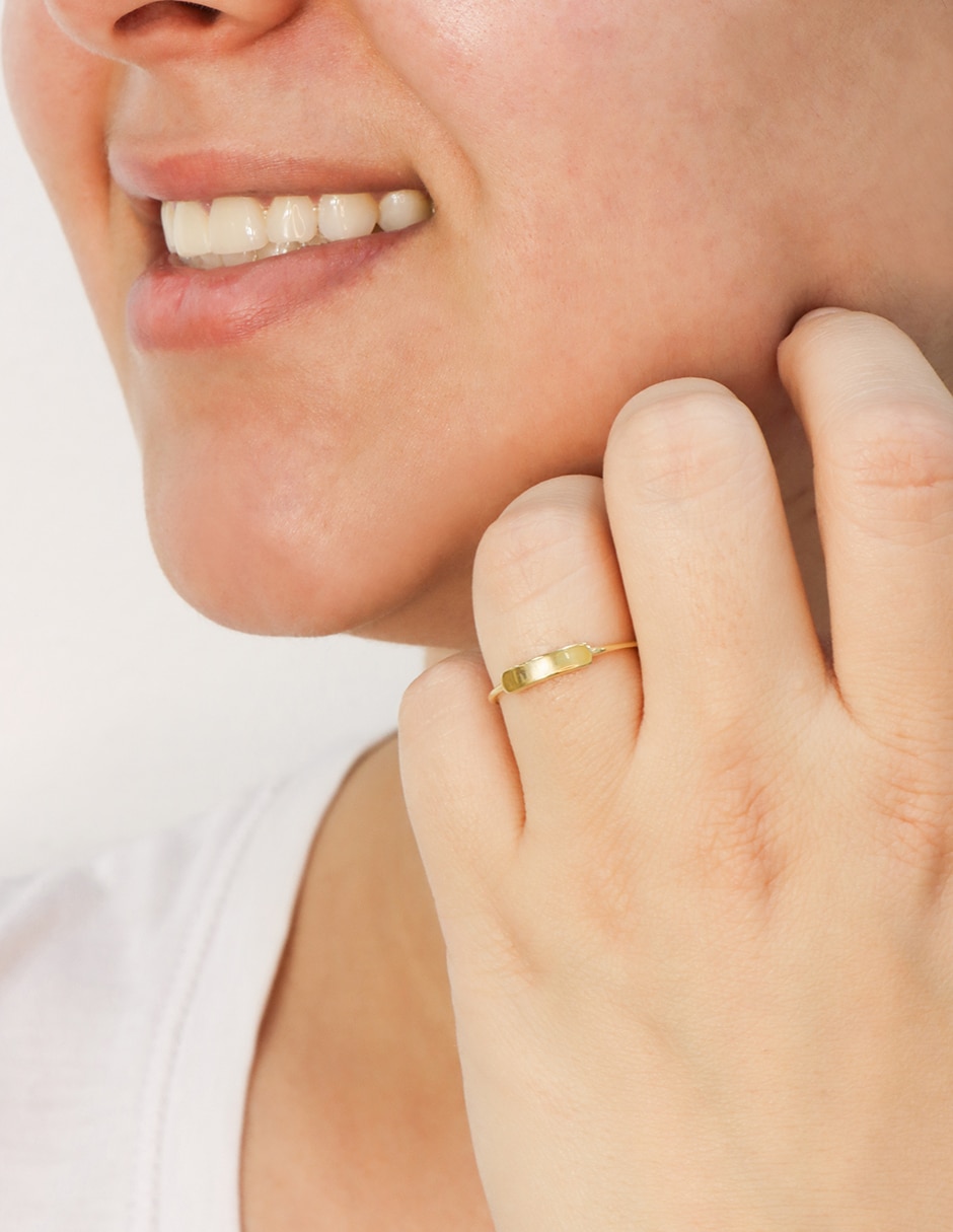 Anillo 14 K de oro amarillo pulido 4