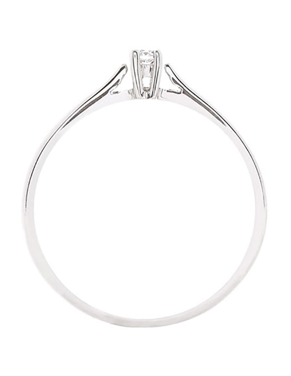 Anillo de compromiso de oro blanco 14 k diamante 3