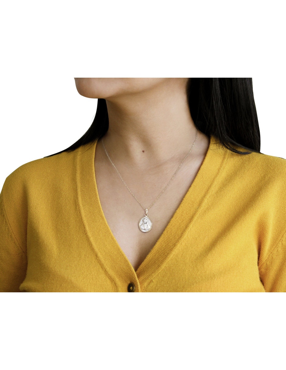 Colgante y dije ovalada de oro 14 K 10