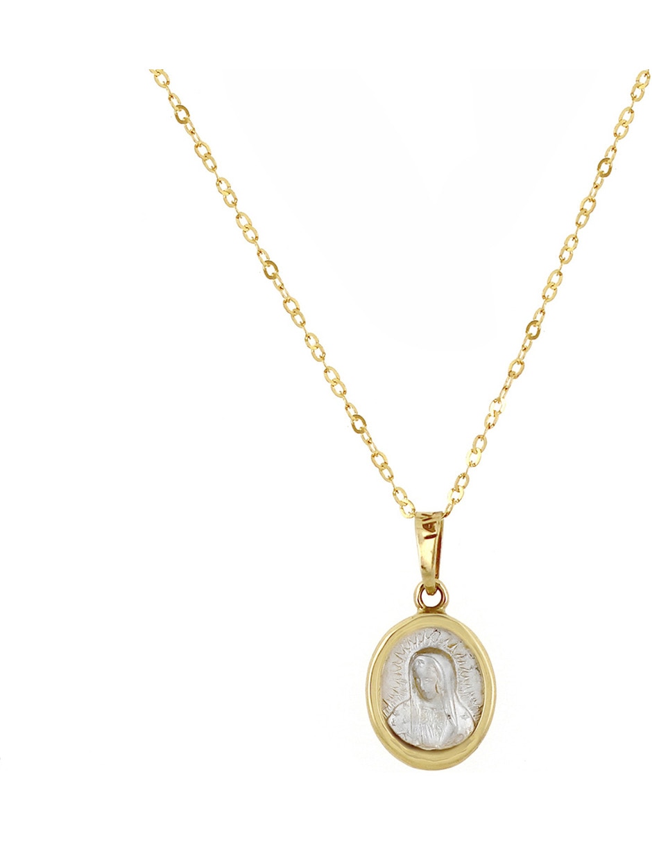 Colgante y dije ovalada de oro 14 K 11