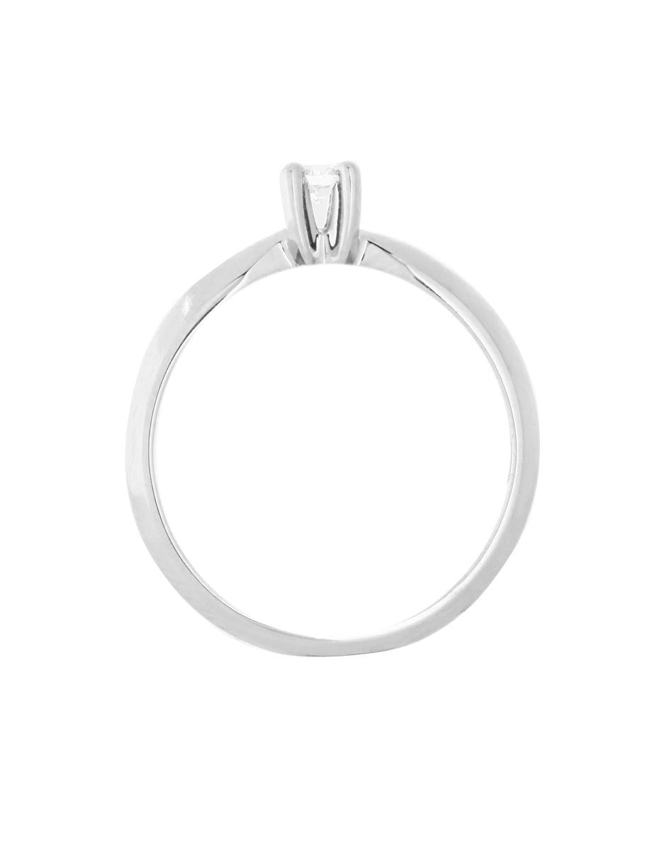 Solitario de oro blanco 14 k diamante 2