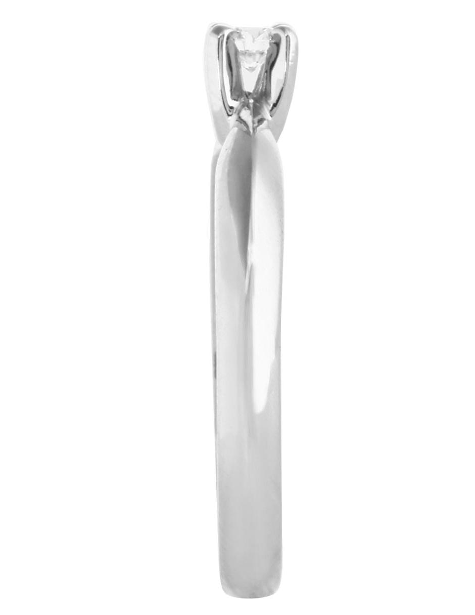 Solitario de oro blanco 14 k diamante 3