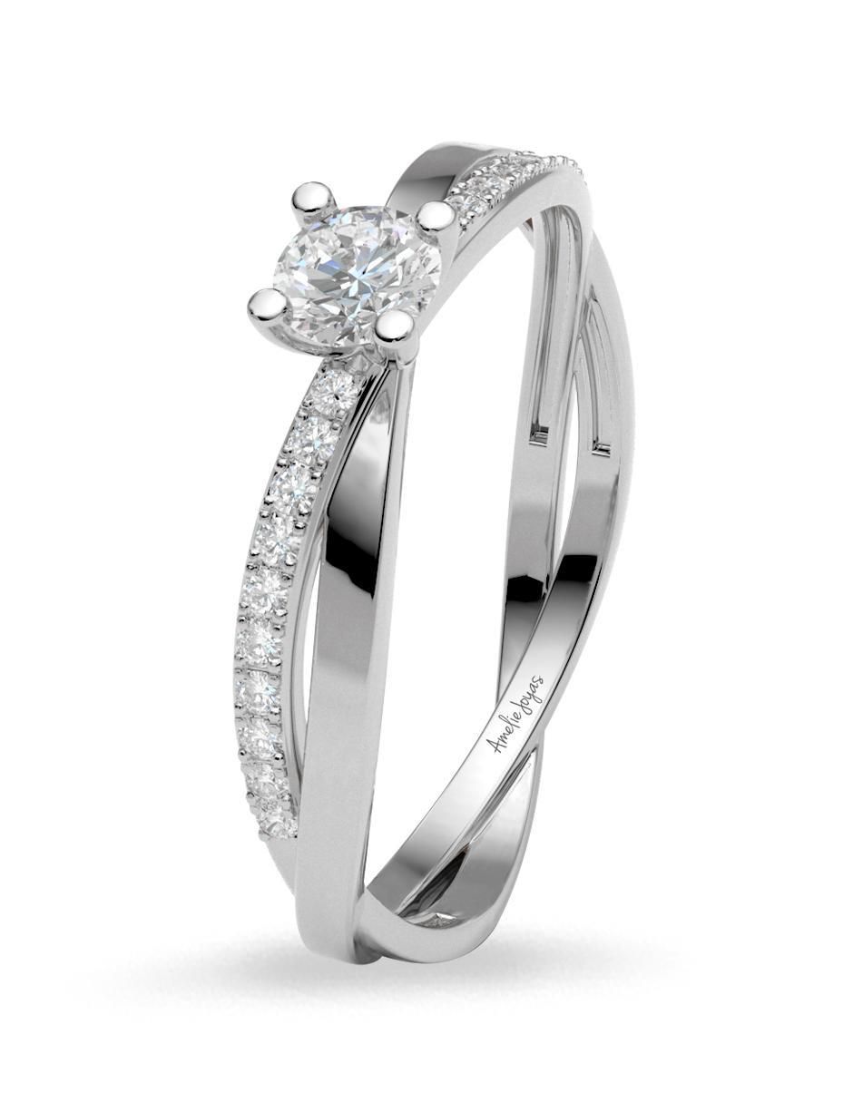 Anillo de compromiso de oro 14 k 3