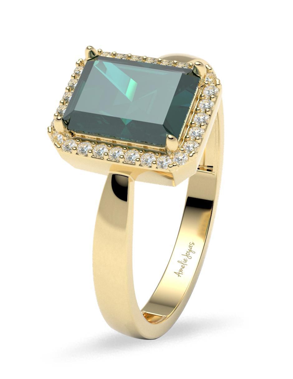 Anillo de compromiso de oro 14 k 2