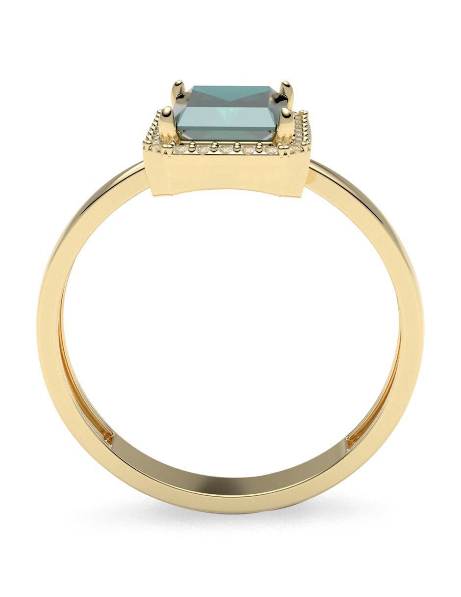Anillo de compromiso de oro 14 k 3