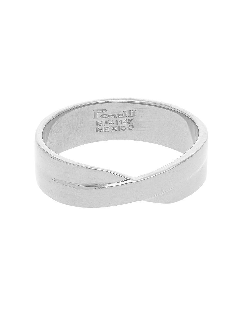 Argolla de oro blanco 14 k Eternidad 1