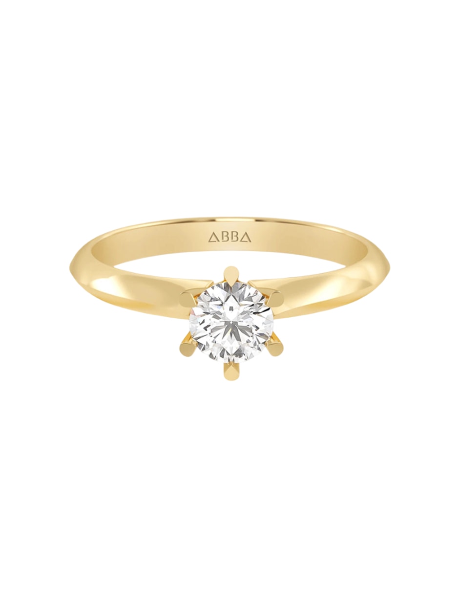 Anillo de compromiso de oro 10 k moissanita Anillo de compromiso de oro 10 k moissanita