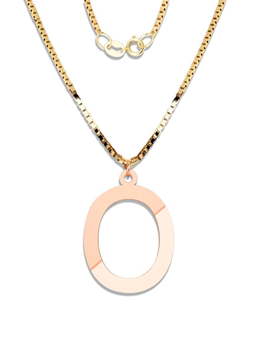 Dije de letras de oro rosa 1