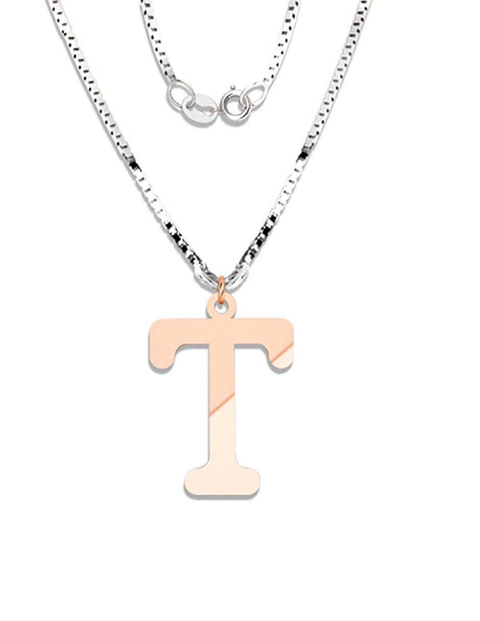 Dije de letras de oro rosa 1