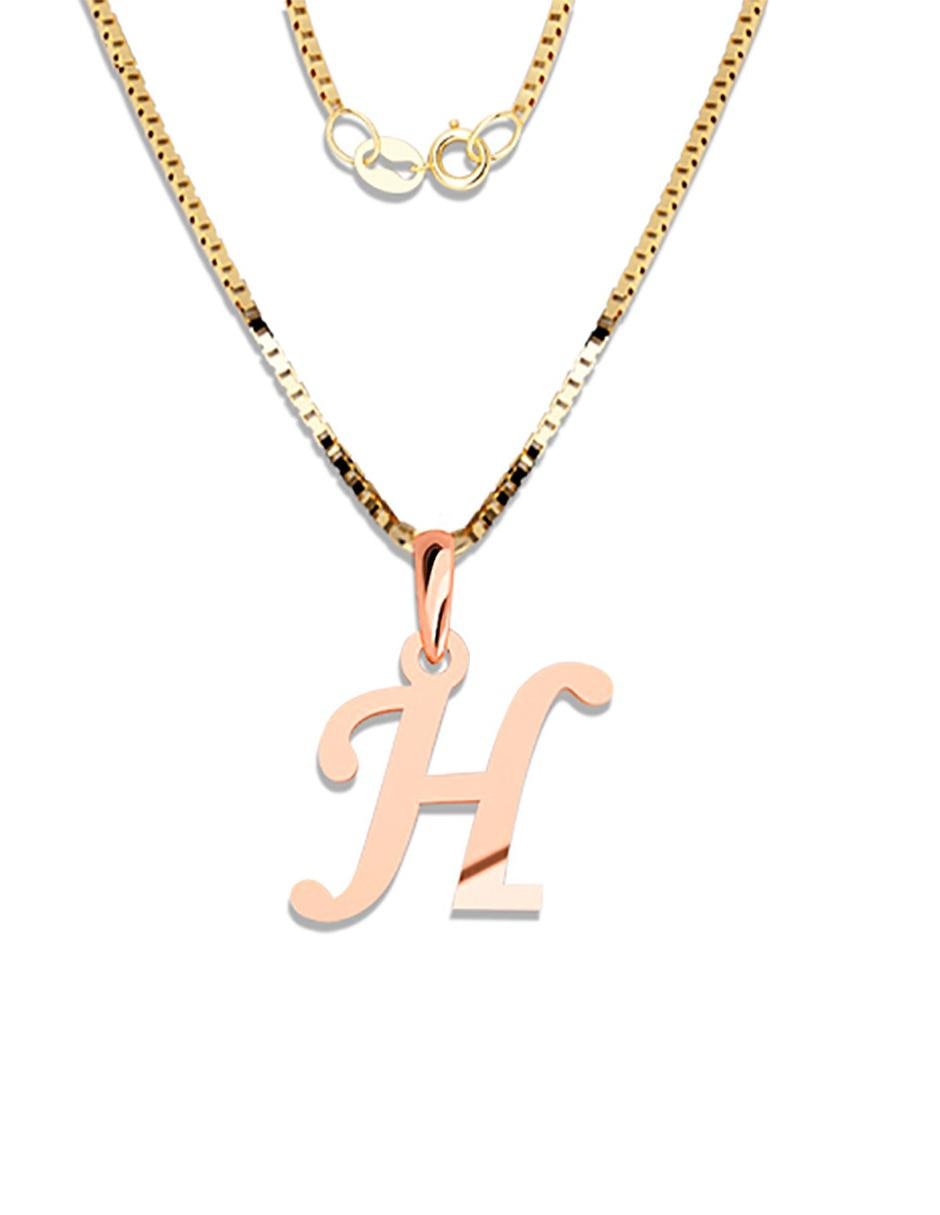 Dije de letras de oro rosa 1