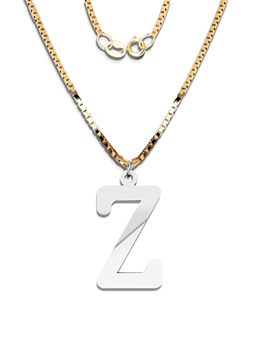 Dije de letras de oro blanco 1