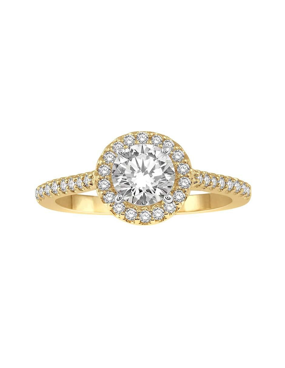 Solitario de oro 14 k diamante 1