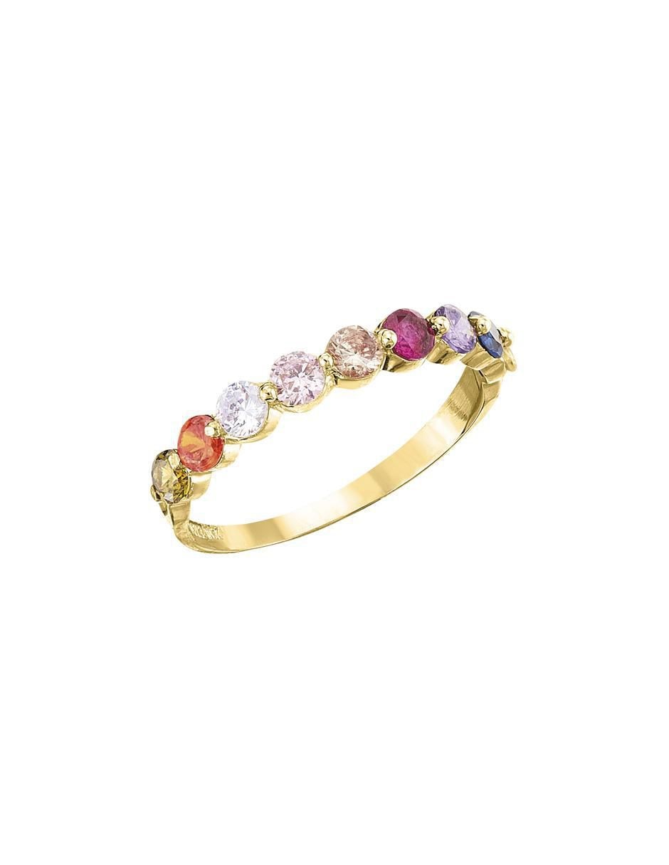 Anillo de compromiso de oro amarillo 10 k 1