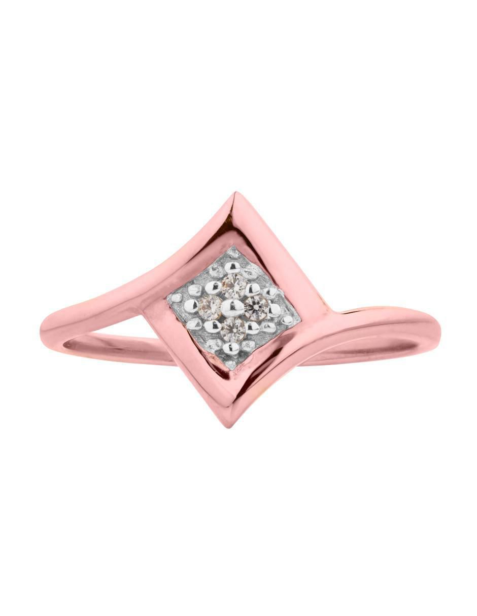 Anillo de compromiso de oro rosa 14 k 1